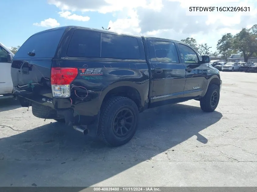 2012 Toyota Tundra Grade 5.7L V8 VIN: 5TFDW5F16CX269631 Lot: 40839480