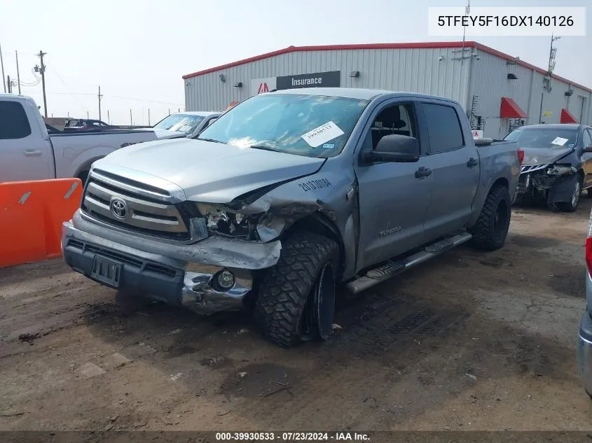 2013 Toyota Tundra Grade 5.7L V8 VIN: 5TFEY5F16DX140126 Lot: 39930533