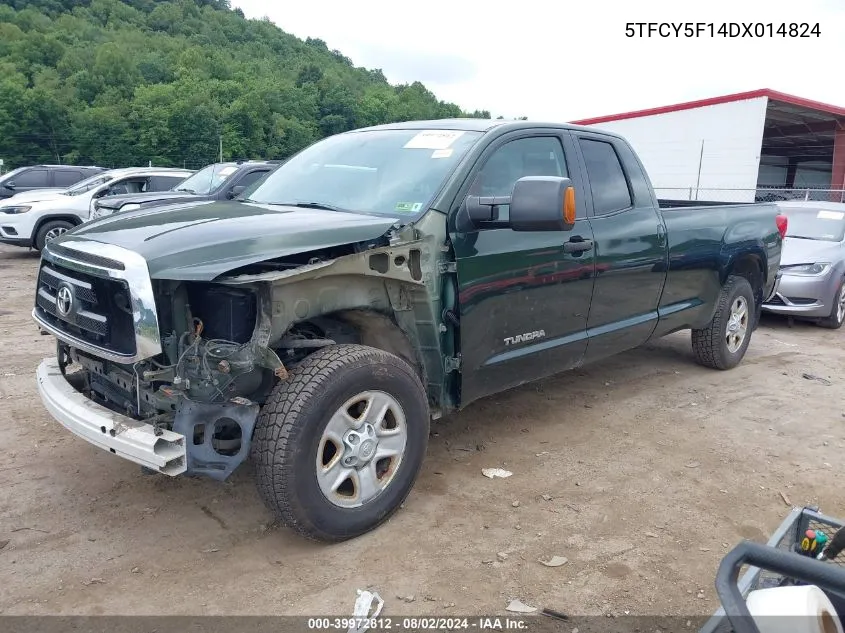 2013 Toyota Tundra Grade 5.7L V8 VIN: 5TFCY5F14DX014824 Lot: 39972812