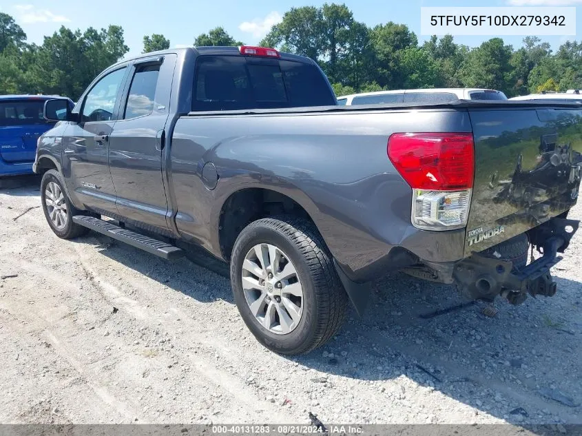 2013 Toyota Tundra Double Cab Sr5 VIN: 5TFUY5F10DX279342 Lot: 40131283