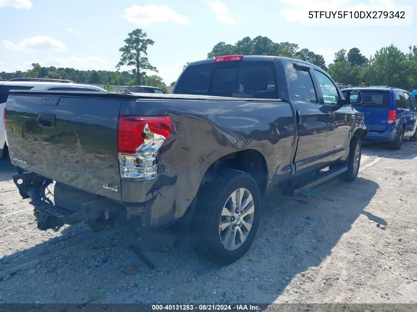 2013 Toyota Tundra Double Cab Sr5 VIN: 5TFUY5F10DX279342 Lot: 40131283