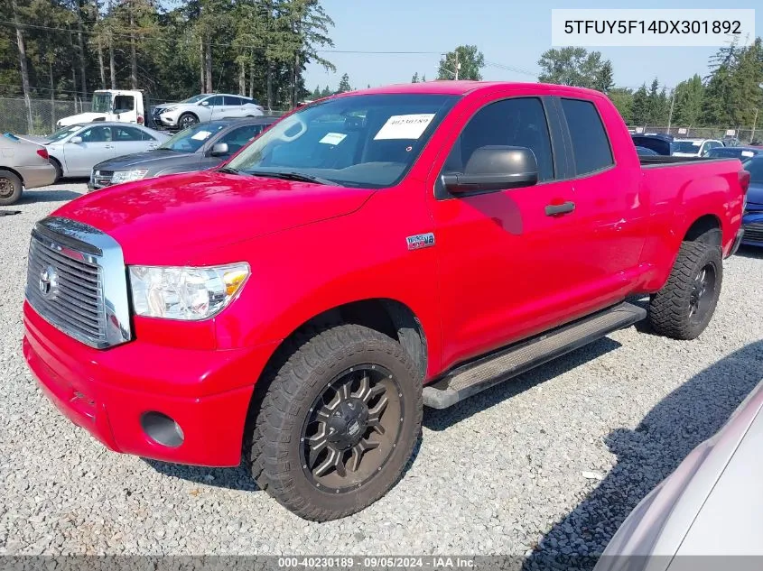 2013 Toyota Tundra Grade 5.7L V8 VIN: 5TFUY5F14DX301892 Lot: 40230189