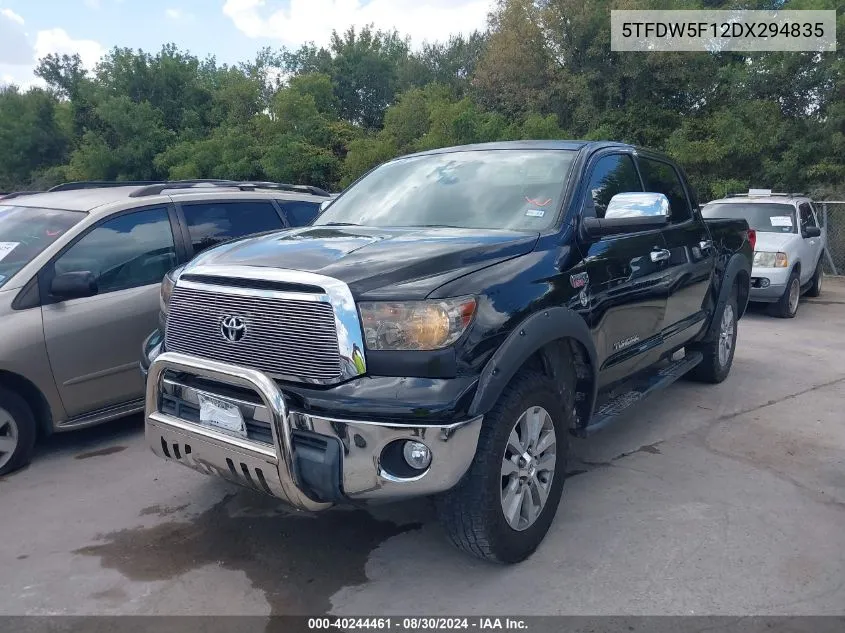 2013 Toyota Tundra Grade 5.7L V8 VIN: 5TFDW5F12DX294835 Lot: 40244461