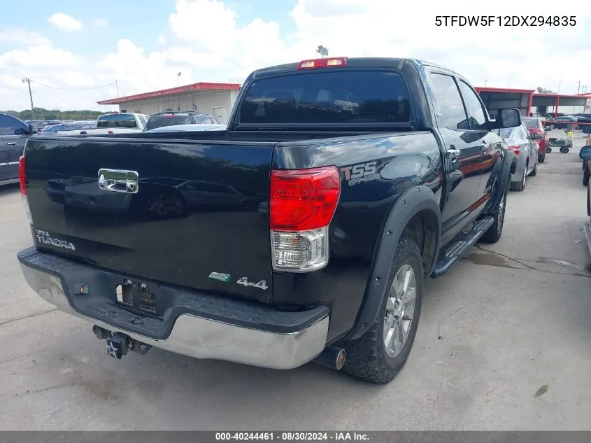 2013 Toyota Tundra Grade 5.7L V8 VIN: 5TFDW5F12DX294835 Lot: 40244461