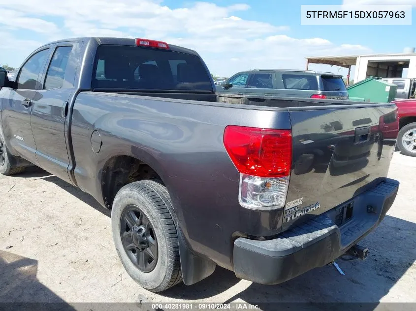 2013 Toyota Tundra Double Cab Sr5 VIN: 5TFRM5F15DX057963 Lot: 40281981