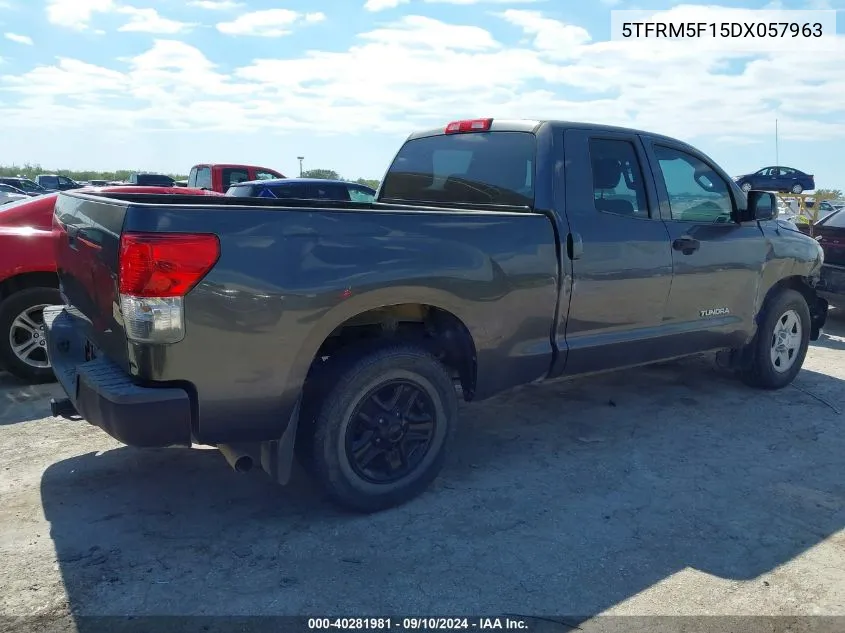 2013 Toyota Tundra Double Cab Sr5 VIN: 5TFRM5F15DX057963 Lot: 40281981