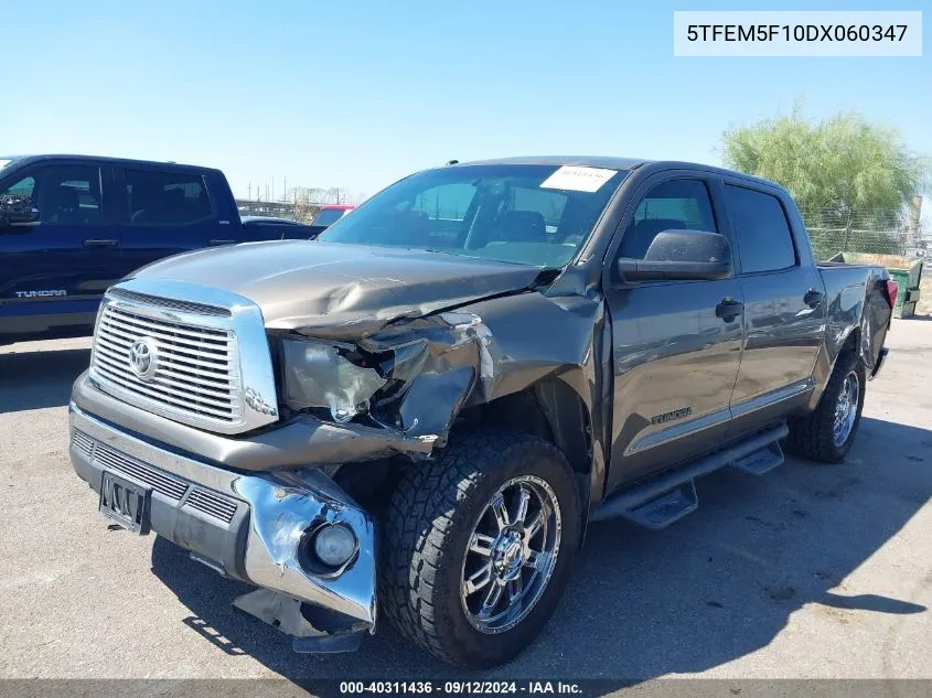 2013 Toyota Tundra Grade 4.6L V8 VIN: 5TFEM5F10DX060347 Lot: 40311436