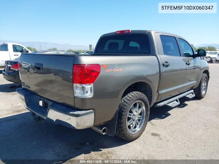 2013 Toyota Tundra Grade 4.6L V8 VIN: 5TFEM5F10DX060347 Lot: 40311436