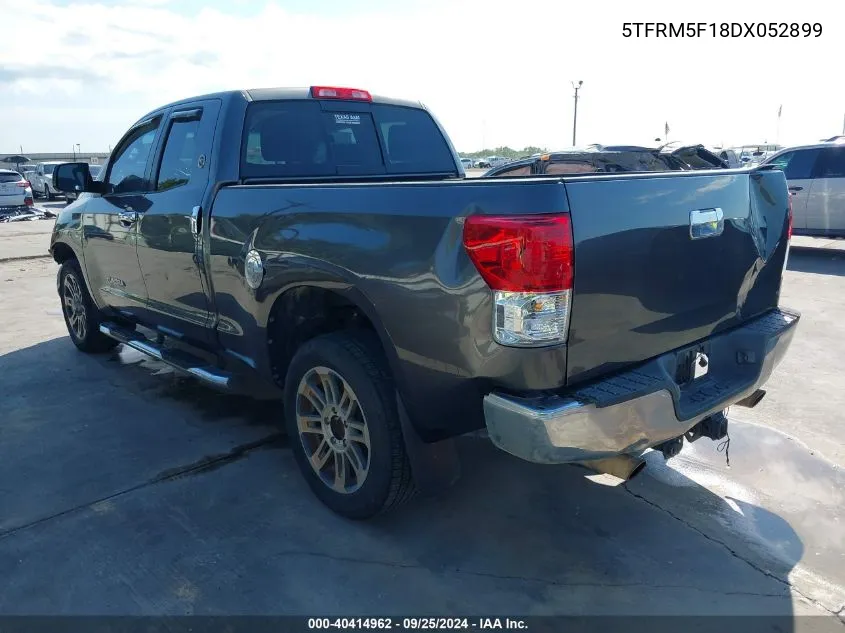 2013 Toyota Tundra Grade 4.6L V8 VIN: 5TFRM5F18DX052899 Lot: 40414962