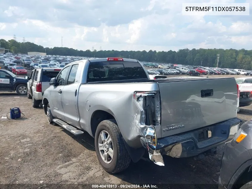 2013 Toyota Tundra Grade 4.6L V8 VIN: 5TFRM5F11DX057538 Lot: 40418913