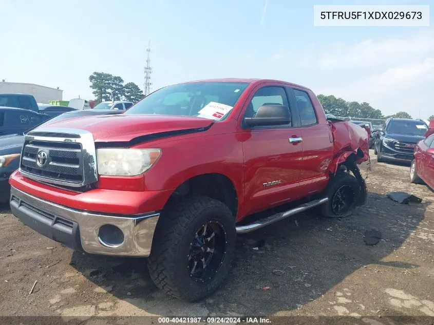 5TFRU5F1XDX029673 2013 Toyota Tundra Double Cab Sr5