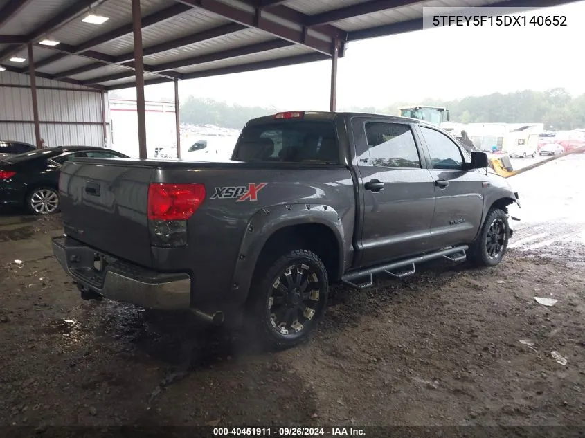 2013 Toyota Tundra Grade 5.7L V8 VIN: 5TFEY5F15DX140652 Lot: 40451911