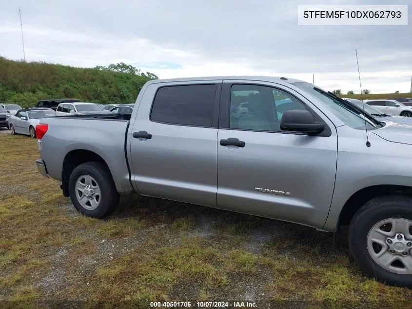 2013 Toyota Tundra Crewmax Sr5 VIN: 5TFEM5F10DX062793 Lot: 40501706