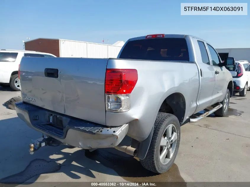 2013 Toyota Tundra Grade 4.6L V8 VIN: 5TFRM5F14DX063091 Lot: 40553362