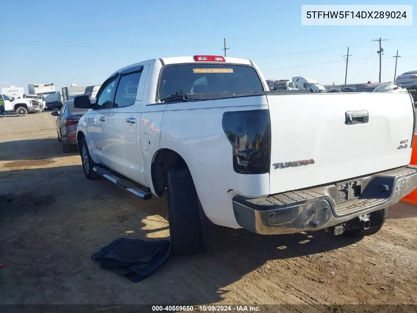 2013 Toyota Tundra Platinum 5.7L V8 VIN: 5TFHW5F14DX289024 Lot: 40559650