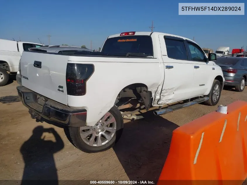 2013 Toyota Tundra Platinum 5.7L V8 VIN: 5TFHW5F14DX289024 Lot: 40559650