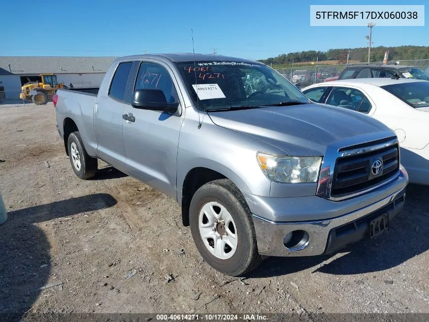 2013 Toyota Tundra Grade 4.6L V8 VIN: 5TFRM5F17DX060038 Lot: 40614271