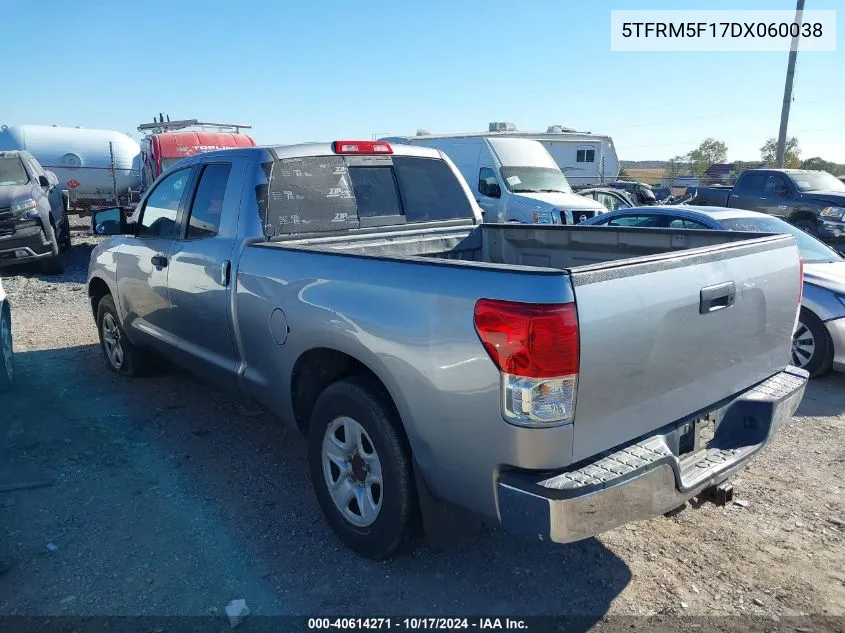 2013 Toyota Tundra Grade 4.6L V8 VIN: 5TFRM5F17DX060038 Lot: 40614271