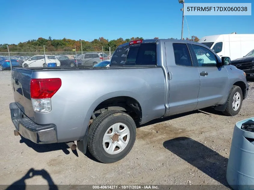 2013 Toyota Tundra Grade 4.6L V8 VIN: 5TFRM5F17DX060038 Lot: 40614271