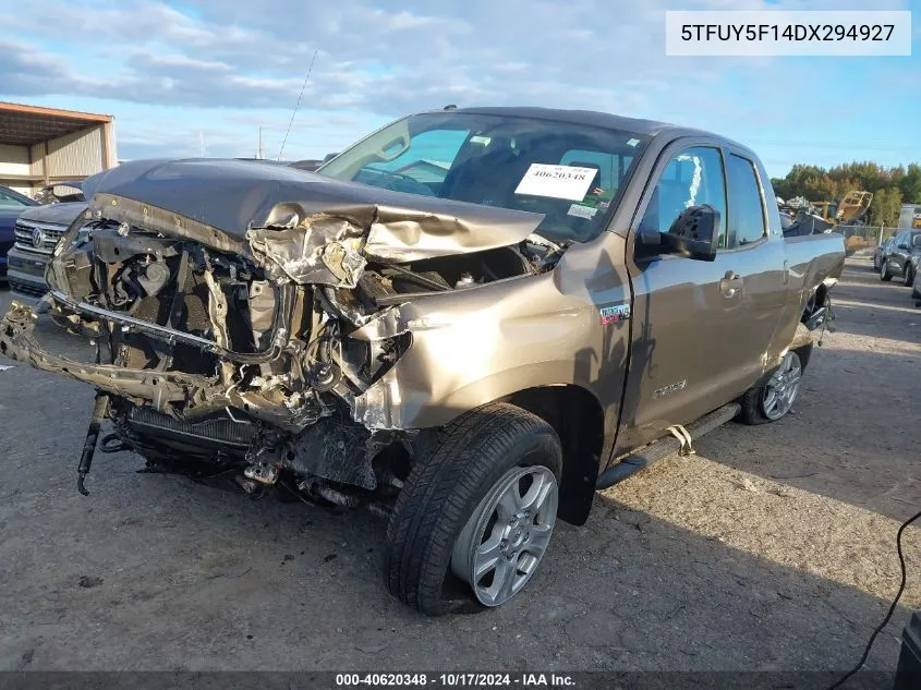 2013 Toyota Tundra Grade 5.7L V8 VIN: 5TFUY5F14DX294927 Lot: 40620348