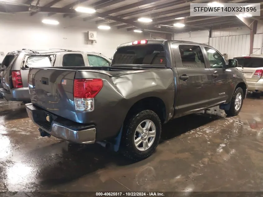 5TFDW5F14DX321596 2013 Toyota Tundra Grade 5.7L V8