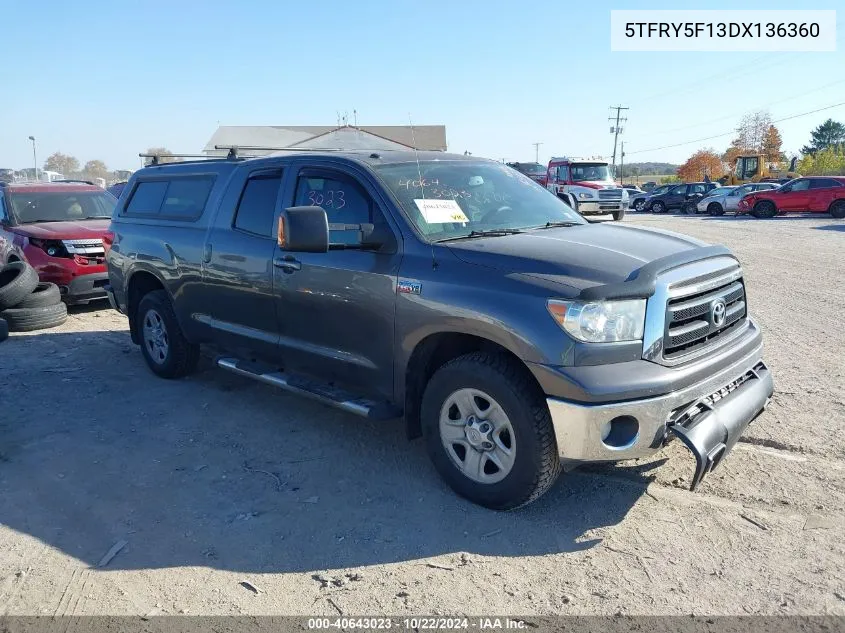 2013 Toyota Tundra Grade 5.7L V8 VIN: 5TFRY5F13DX136360 Lot: 40643023