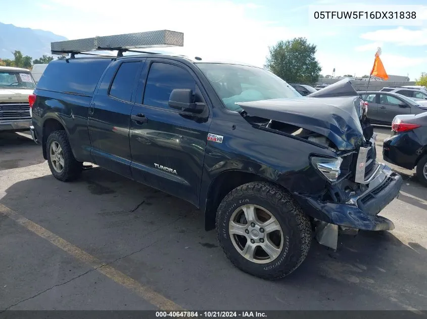 2013 Toyota Tundra Double Cab Sr5 VIN: 05TFUW5F16DX31838 Lot: 40647884