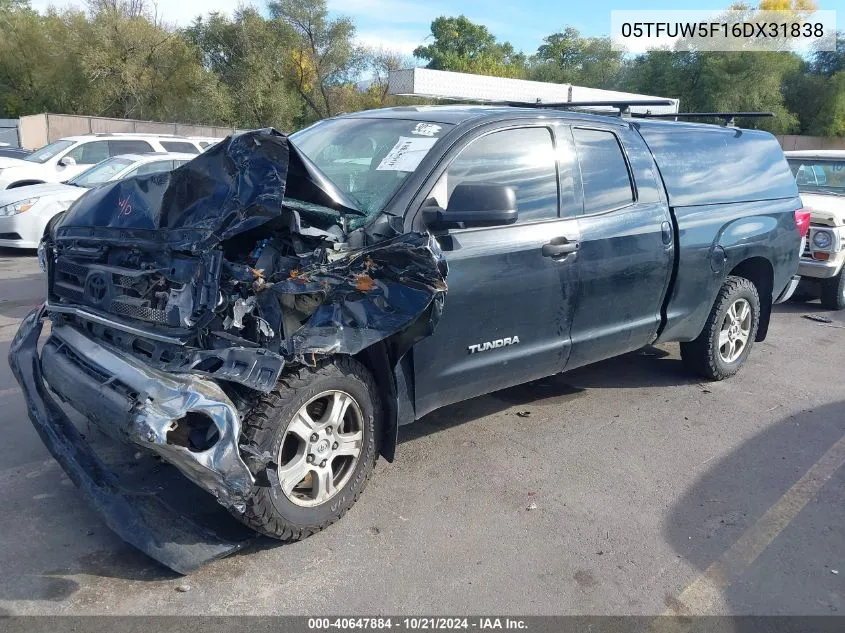 2013 Toyota Tundra Double Cab Sr5 VIN: 05TFUW5F16DX31838 Lot: 40647884