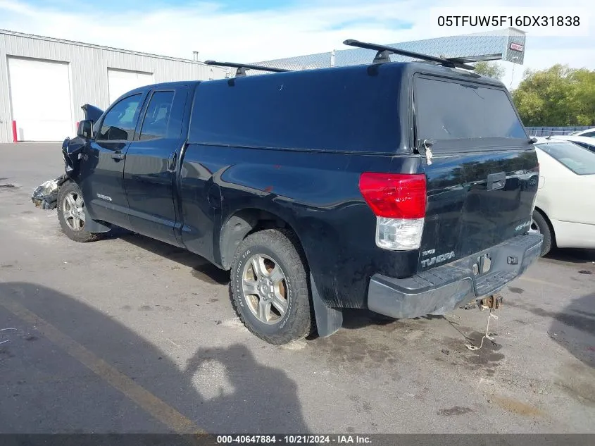 2013 Toyota Tundra Double Cab Sr5 VIN: 05TFUW5F16DX31838 Lot: 40647884