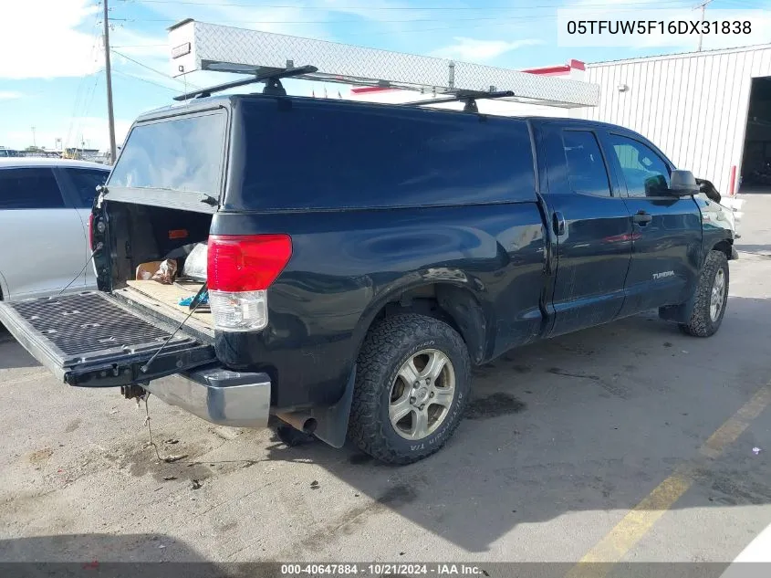 2013 Toyota Tundra Double Cab Sr5 VIN: 05TFUW5F16DX31838 Lot: 40647884