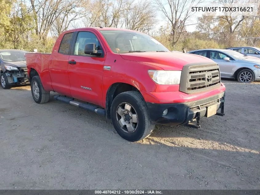 2013 Toyota Tundra Grade 5.7L V8 VIN: 5TFUW5F17DX316621 Lot: 40704212