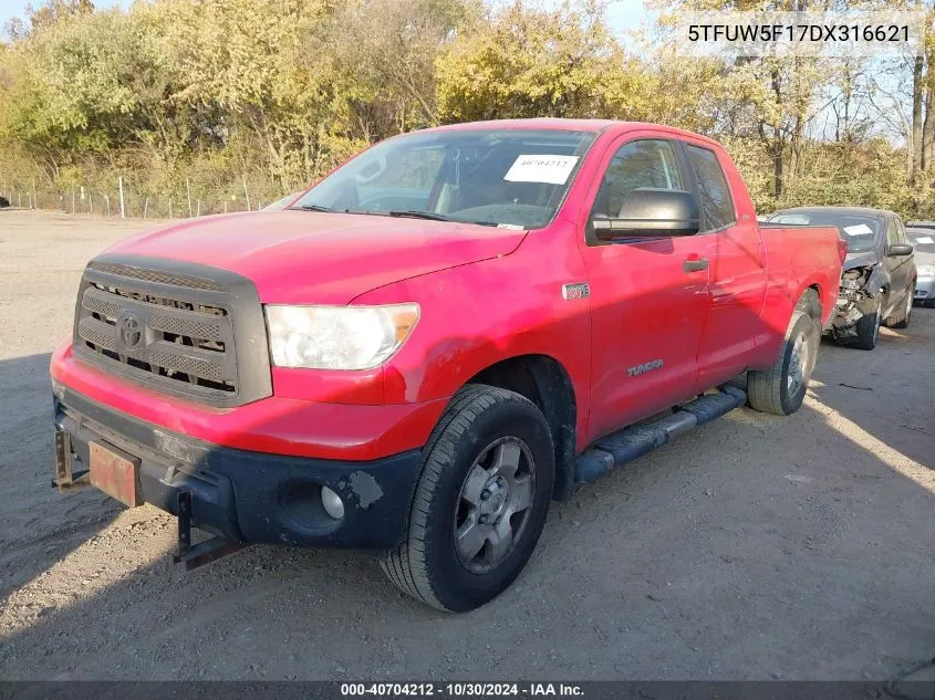 2013 Toyota Tundra Grade 5.7L V8 VIN: 5TFUW5F17DX316621 Lot: 40704212