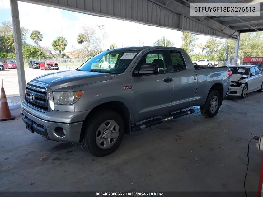 2013 Toyota Tundra Grade 5.7L V8 VIN: 5TFUY5F18DX276513 Lot: 40730666