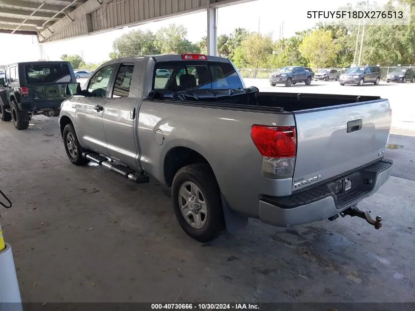 2013 Toyota Tundra Grade 5.7L V8 VIN: 5TFUY5F18DX276513 Lot: 40730666