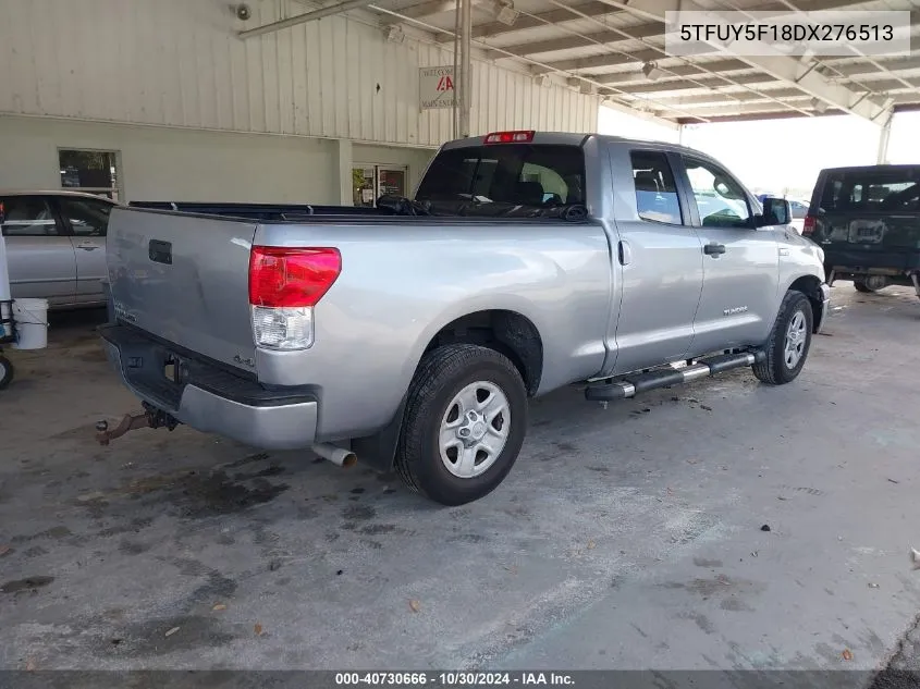 2013 Toyota Tundra Grade 5.7L V8 VIN: 5TFUY5F18DX276513 Lot: 40730666