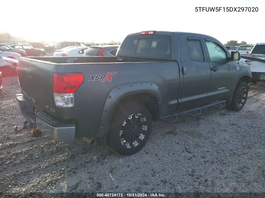 2013 Toyota Tundra Grade 5.7L V8 VIN: 5TFUW5F15DX297020 Lot: 40734173