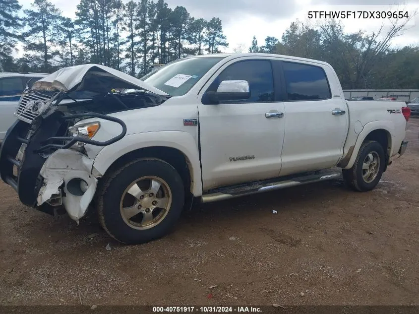 2013 Toyota Tundra Limited 5.7L V8 VIN: 5TFHW5F17DX309654 Lot: 40751917