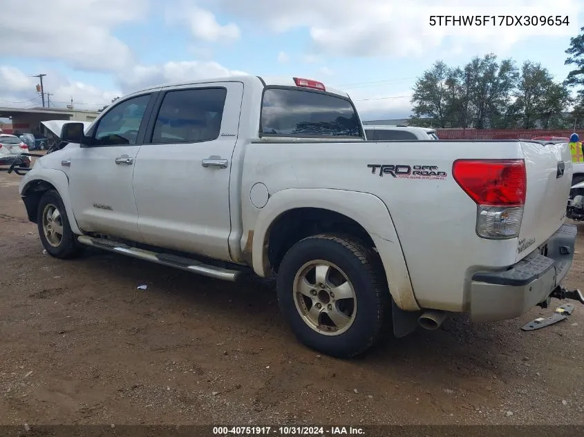 2013 Toyota Tundra Limited 5.7L V8 VIN: 5TFHW5F17DX309654 Lot: 40751917