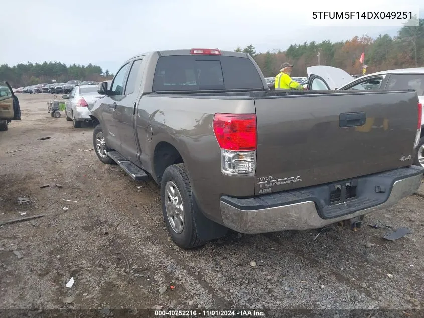 5TFUM5F14DX049251 2013 Toyota Tundra 4Wd Truck Grade 4.6L V8 (A6)