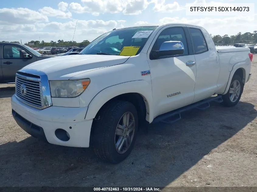 2013 Toyota Tundra Limited 5.7L V8 VIN: 5TFSY5F15DX144073 Lot: 40752463