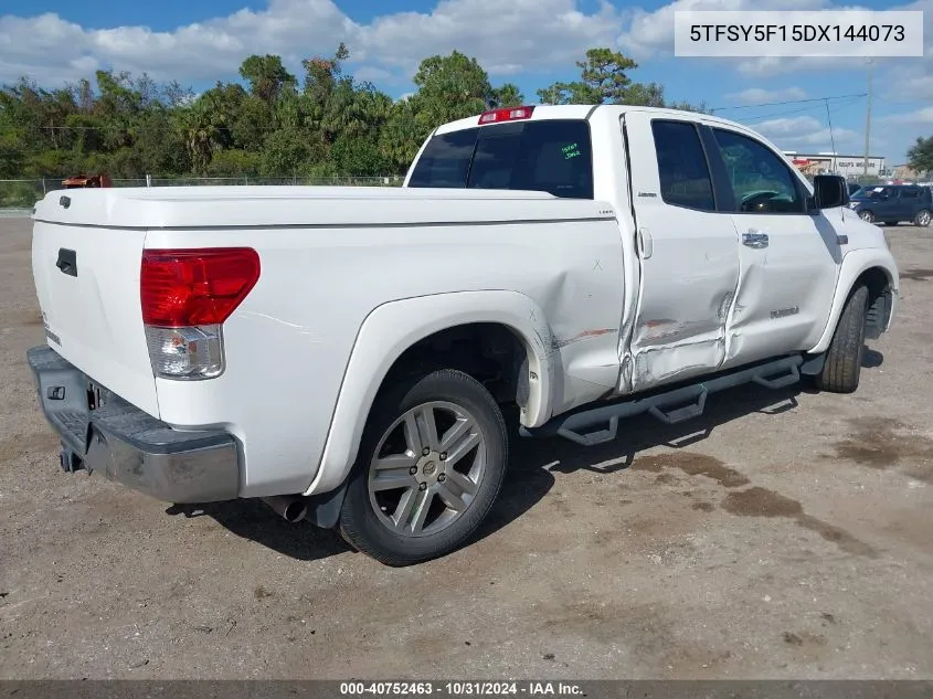 2013 Toyota Tundra Limited 5.7L V8 VIN: 5TFSY5F15DX144073 Lot: 40752463