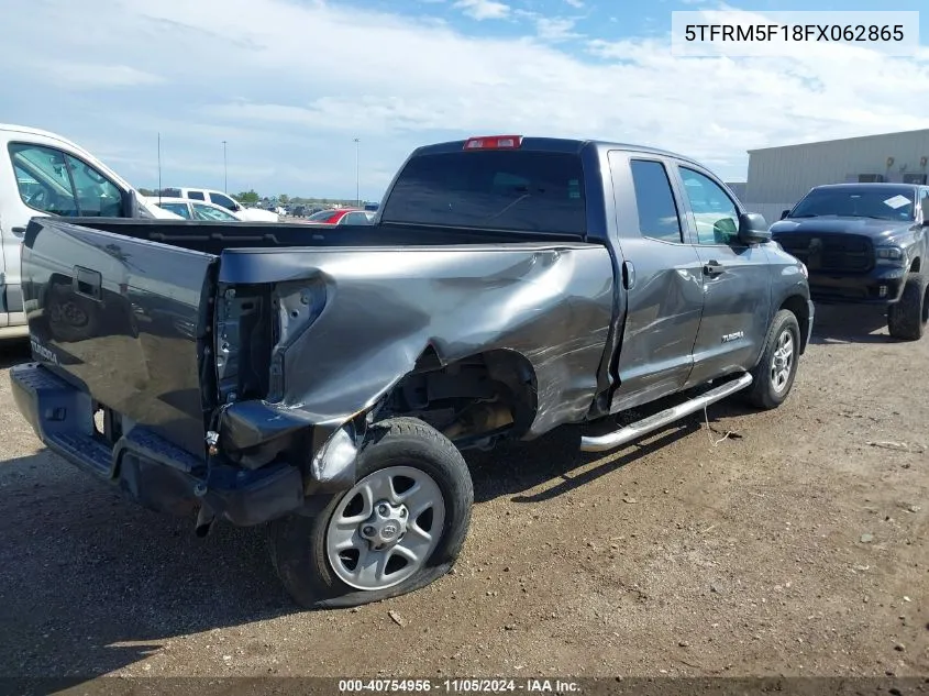 2013 Toyota Tundra Grade 4.6L V8 VIN: 5TFRM5F18FX062865 Lot: 40754956