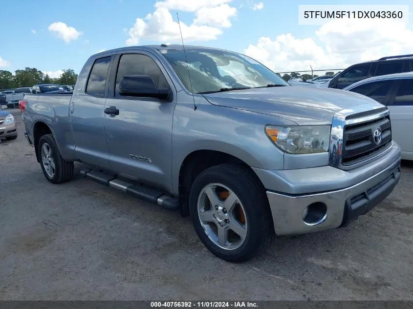 2013 Toyota Tundra 4Wd Truck Grade 4.6L V8 (A6) VIN: 5TFUM5F11DX043360 Lot: 40756392