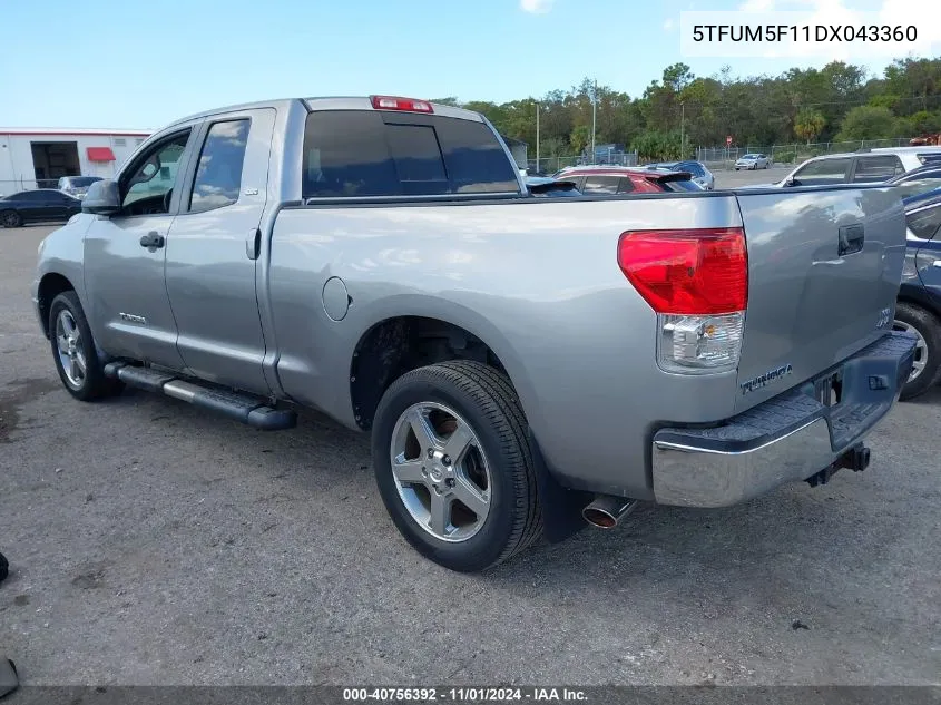 2013 Toyota Tundra 4Wd Truck Grade 4.6L V8 (A6) VIN: 5TFUM5F11DX043360 Lot: 40756392