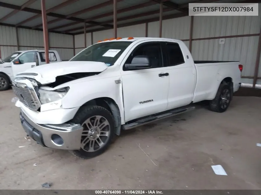 2013 Toyota Tundra 2Wd Truck Grade 5.7L V8 (A6) VIN: 5TFTY5F12DX007984 Lot: 40764098