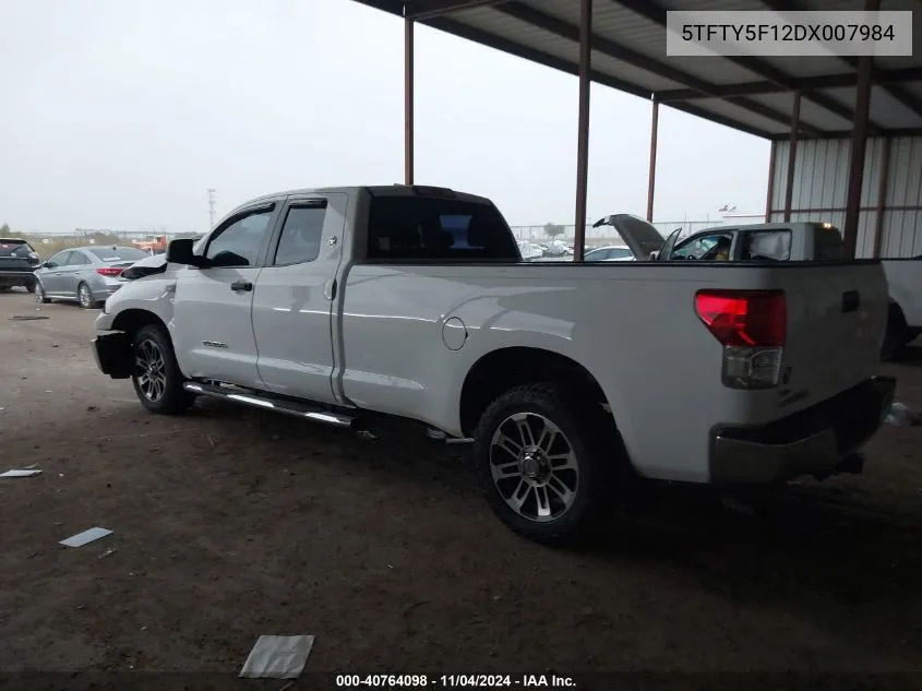 2013 Toyota Tundra 2Wd Truck Grade 5.7L V8 (A6) VIN: 5TFTY5F12DX007984 Lot: 40764098