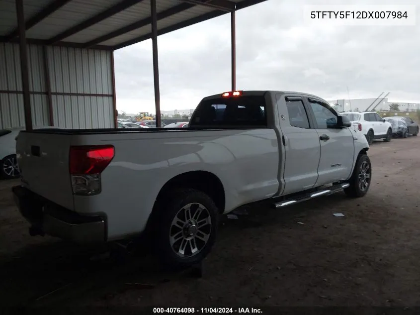 2013 Toyota Tundra 2Wd Truck Grade 5.7L V8 (A6) VIN: 5TFTY5F12DX007984 Lot: 40764098