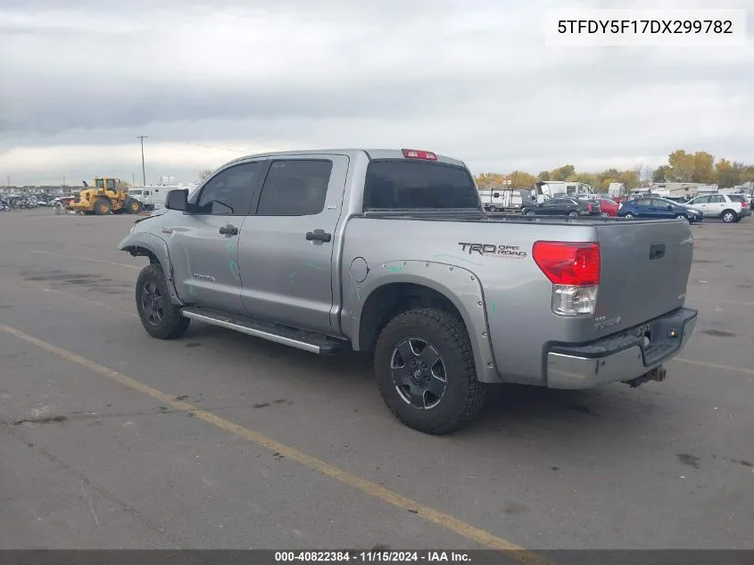 2013 Toyota Tundra Sr5 5.7L V8 VIN: 5TFDY5F17DX299782 Lot: 40822384