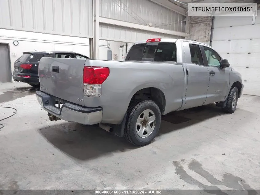 5TFUM5F10DX040451 2013 Toyota Tundra Grade 4.6L V8