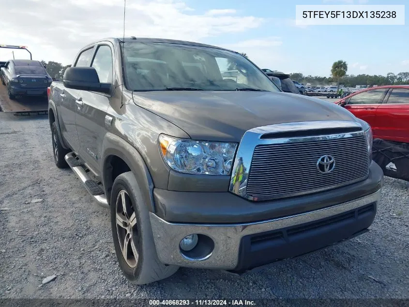 2013 Toyota Tundra Grade 5.7L V8 VIN: 5TFEY5F13DX135238 Lot: 40868293